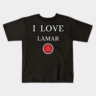 I LOVE LAMAR | Alabam county United state of america Kids T-Shirt